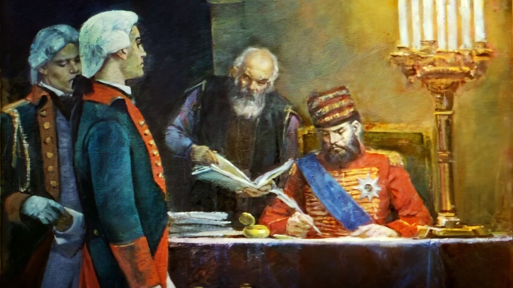 05 Ираклий II подписывает Георгиевский трактат. Источник ru.wikipedia.org.jpg