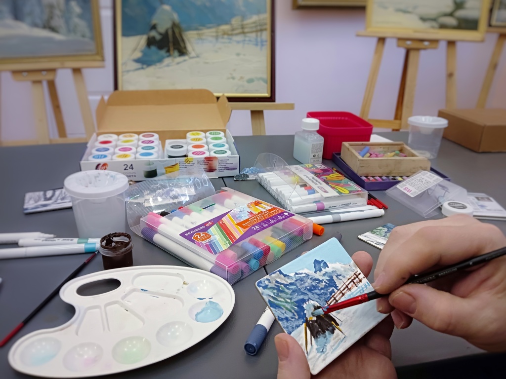 Мастер-класс по графике «Зимняя миниатюра»