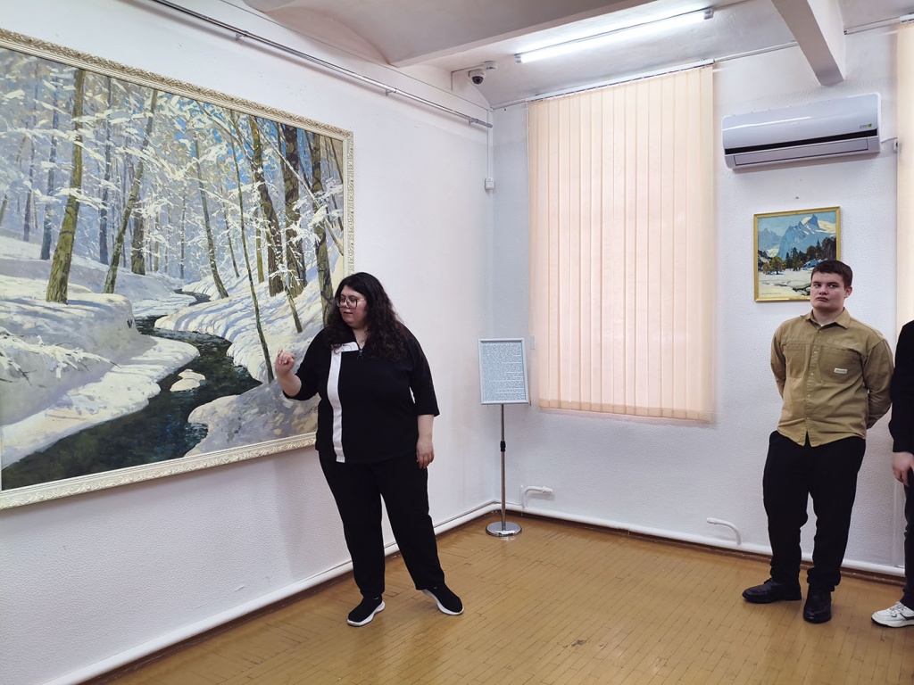 Открытие выставки «Зимнее настроение в пейзажах П.М. Гречишкина»