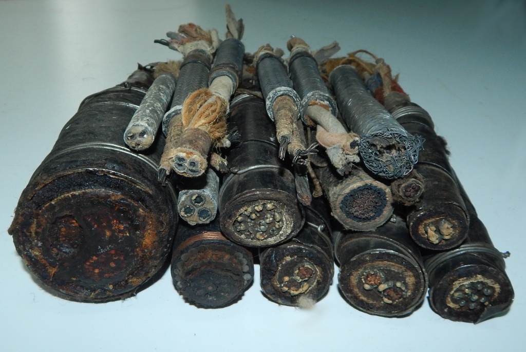 Телеграфные и электрические кабели начала XX в.