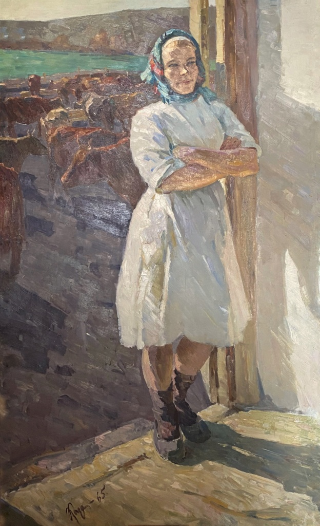 6. Портрет доярки А.И. Черновой. 1966 г. Художник К.Г. Казанчан.jpg
